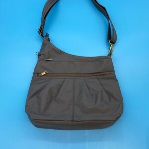 Travelon Anti-Theft Signature 3 Compartment Crossbody Security Slingback Bag